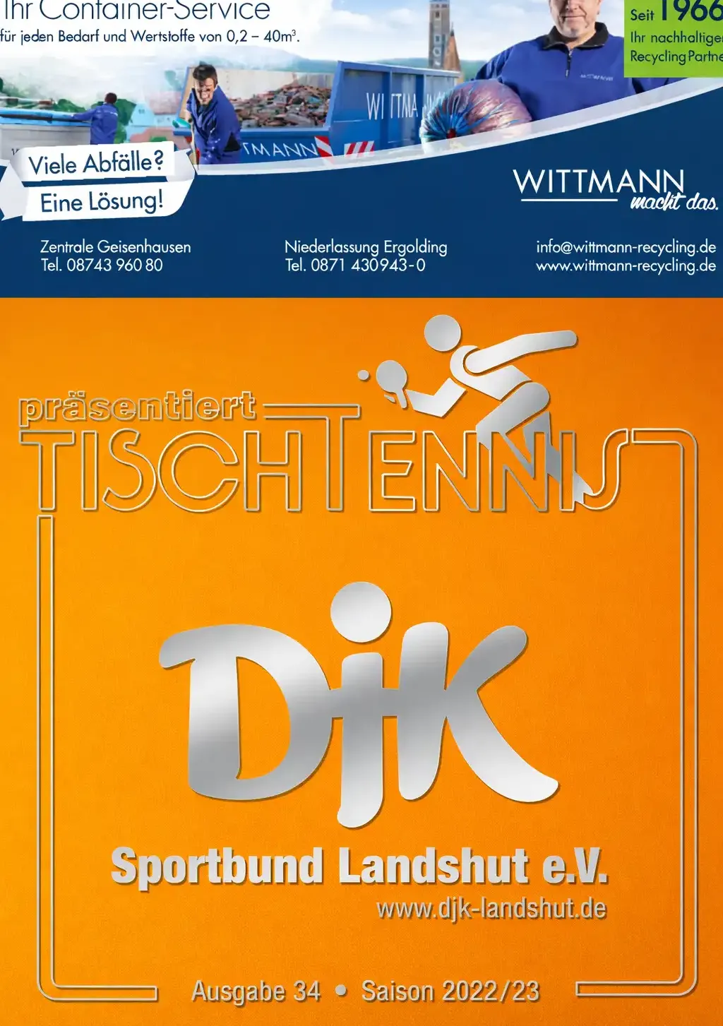 Programmheft der DJK vom Jahr 2022