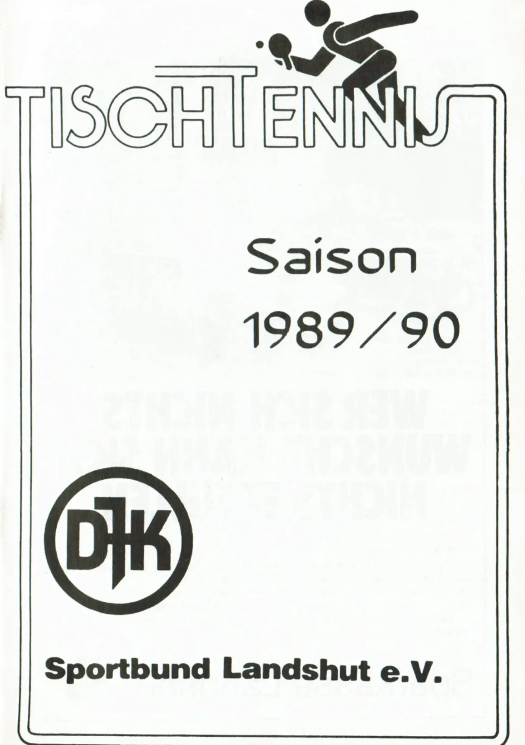 Programmheft der DJK vom Jahr 1989