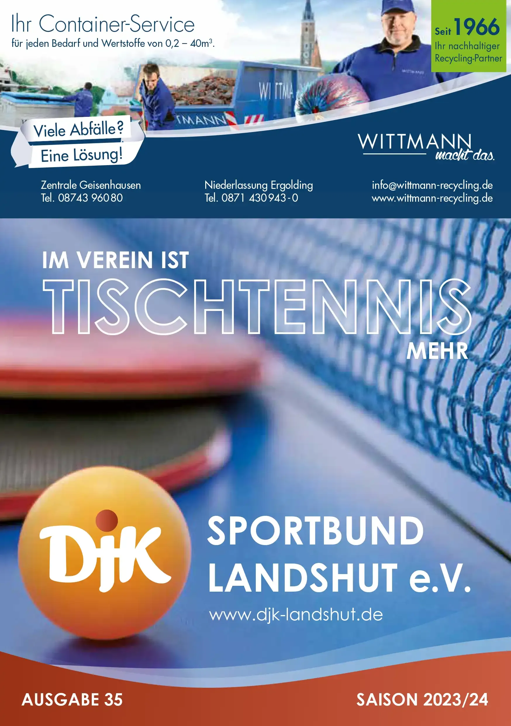 Programmheft der DJK vom Jahr 2023