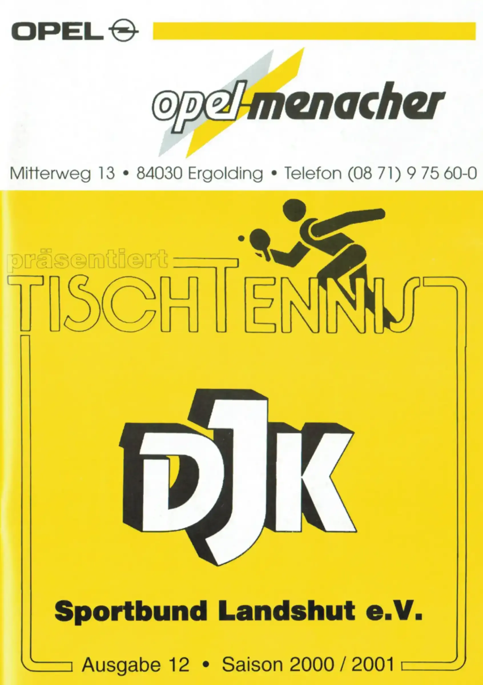 Programmheft der DJK vom Jahr 2000