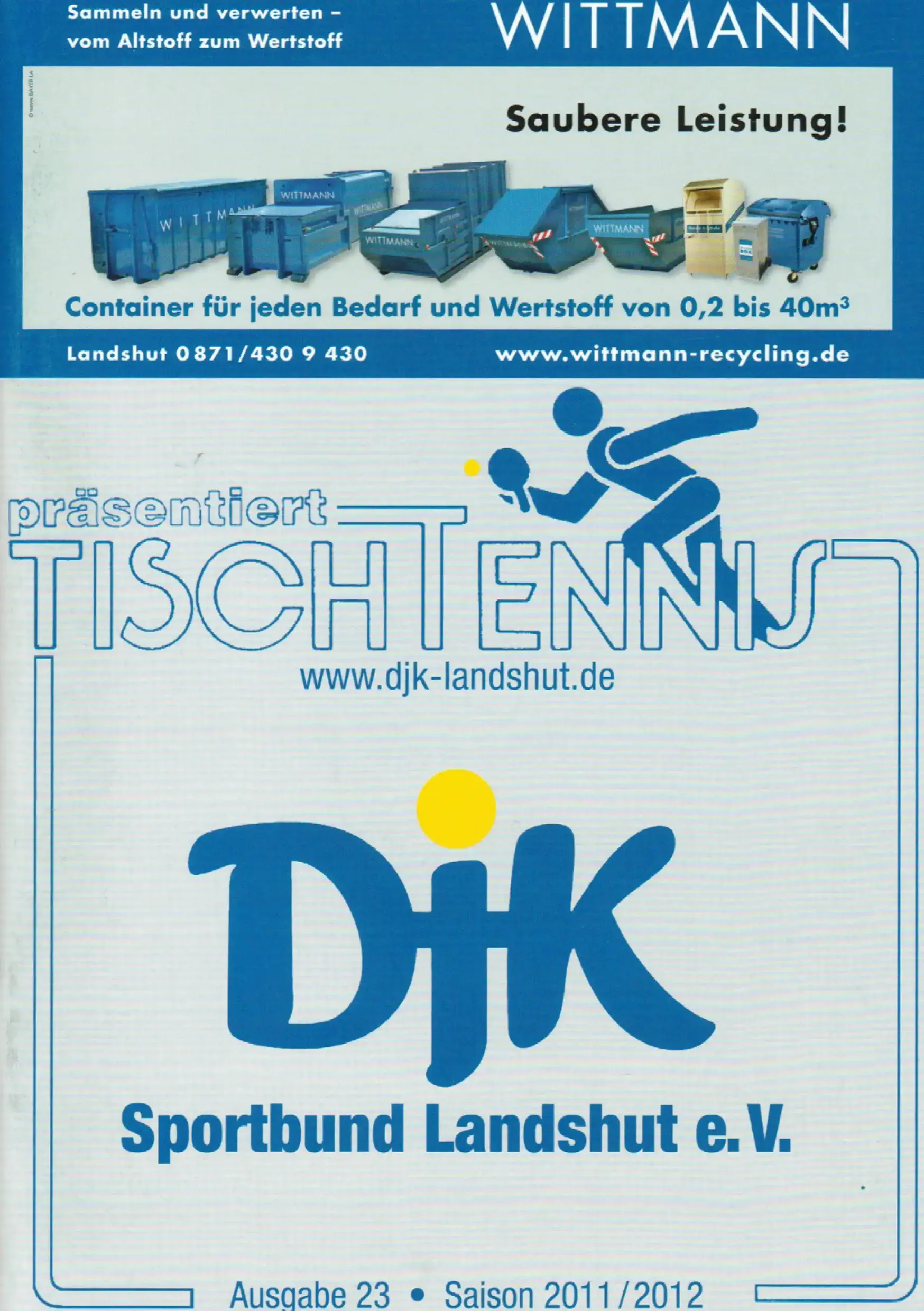 Programmheft der DJK vom Jahr 2011