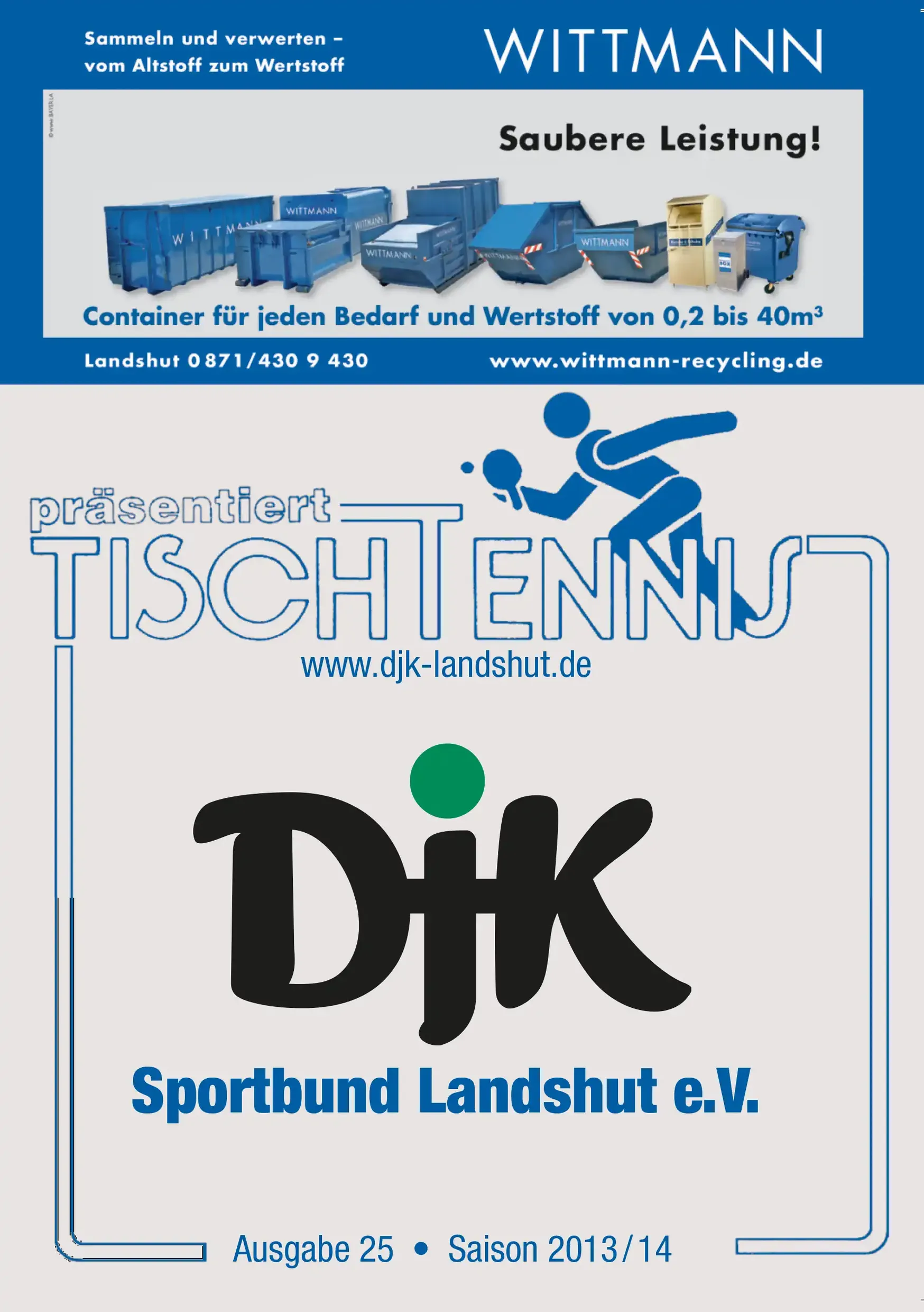 Programmheft der DJK vom Jahr 2013