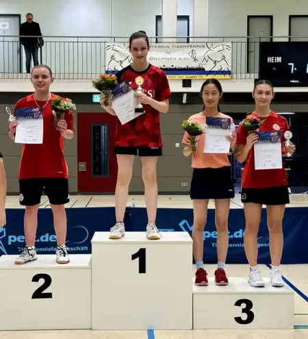 Bild von den ersten 3 plätzen auf dem Podium der bayerischen Meister in der Altersklasse U19