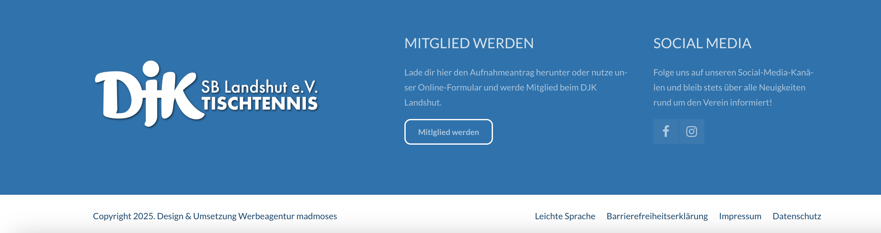 Bild des Footers der DJK Website